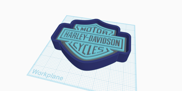 harley davidson bar shield hd freshie mold 3d print model - Mito3D