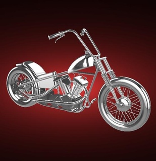 harley davidson chopper motorcycle motorbike bike motor bicycle two-wheeled vehicle biker sport moto top speed turbo roadster 3d print model - Mito3D