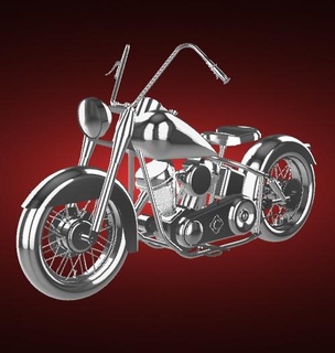 Harley Davidson flhf super sport solo moto bicyclette moteur vélo two wheeled véhicule motard vitesse turbo roadster hachoir 3d print model - Mito3D