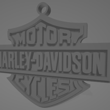 harley davidson keychain - motorcycle motorcycles key ring souvenir 3d print model - Mito3D