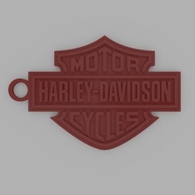 harley davidson keychain automotive 3d print model - Mito3D