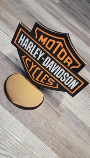 Harley Davidson luz caixa bicicleta motocicleta luminária 3d print model - Mito3D
