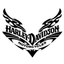 harley davidson logo art autocollant de moto moteur l'aigle 3d print model - Mito3D