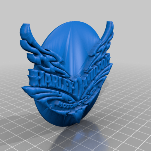harley davidson logo sticker art usa race motorbike quinn halk eye eagle car 3D print model - Mito3D