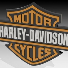 harley davidson logo divers moto 3d print model - Mito3D
