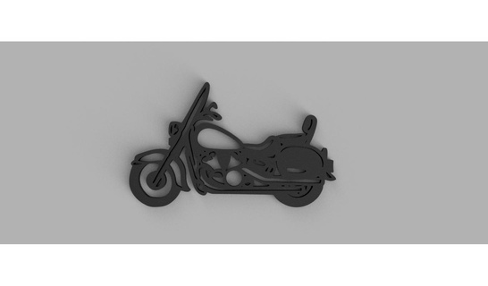 Harley Davidson motocicleta llave anillo colgante pendiente arete 3d print model - Mito3D