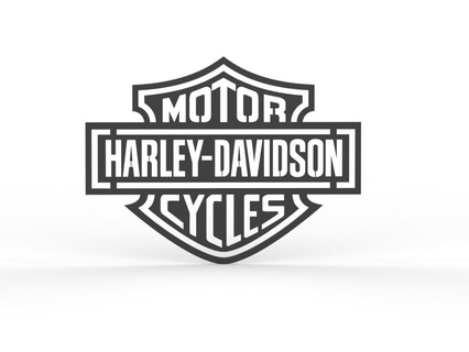Harley Davidson motos firmar pared Arte moto mota coches bicicletas 3d print model - Mito3D