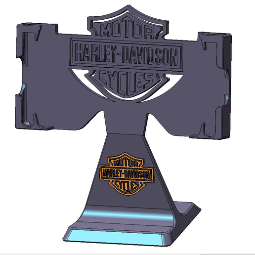 harley davidson table phone stand tool davison holder support base smartphone game 3D print model - Mito3D