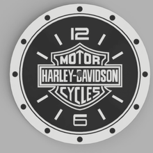 Harley davidson parete orologio dual colore 3d print model - Mito3D