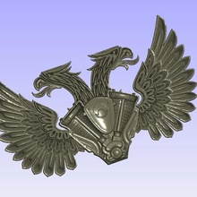 harley duplo logotipo da águia a casa modelo de móveis 3d print model - Mito3D