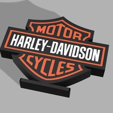 Harley lámpara Davidson LED divertido 3d print model - Mito3D