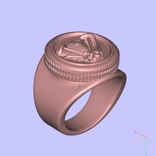 logotipo de harley anillo remix joyería 3d print model - Mito3D