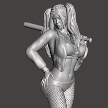 Harley Quinn Kunst Frau weiblich Zahl Mädchen Körper comix Joker Wunder Beine Absätze Miniatur Batman Figur 3d print model - Mito3D