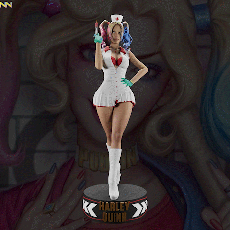 Harley Quinn hemşire kostüm nüskul Sanat tasarım dc çizgi roman batman oyun dekor oyuncak Merhaba okul şekil vermek fortnite star savaşlar Kadın kız büst anime Barbie capcom joker 3D print model - Mito3D