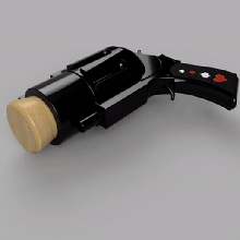 Harley quinn corcho pistola cosplay 3d expediente artilugio aves presa batman apuntalar impresión 3d print model - Mito3D