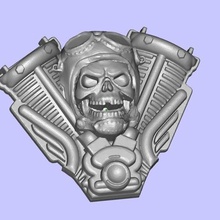 harley cráneo arte 3d print model - Mito3D
