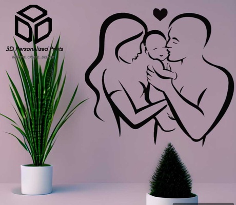 harmonioso refúgio feliz família casa decoração deco 3d print model - Mito3D