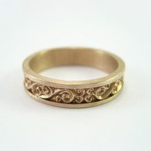 armonia anello gioielli natura swirl band matrimonio fischfluous chris fischer 3d print model - Mito3D