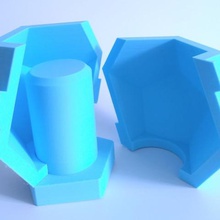 dodecahedron concrete planter mold harom farkas art platonic solids geometric 3d print model - Mito3D