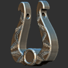 harp pendant 3d print model - Mito3D