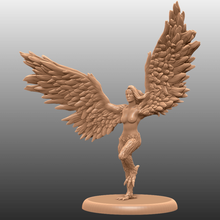 harpy action pose - tabletop miniature game adult art beauty bird boardgame critical role dnd dungeons dragons fantasy feather gaming goddess hawk humanoid mini nsfw nude pathfinder rpg sculpture warhammer wings woman toy 3d print model - Mito3D