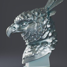 harpy eagle art bird raptor wildlife nature feather parrot wing flight sculptures 3d print model - Mito3D