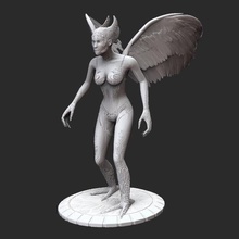 harpy sam hd 3d model stl file print game encounter miniature figure statue enemy 3d print model - Mito3D