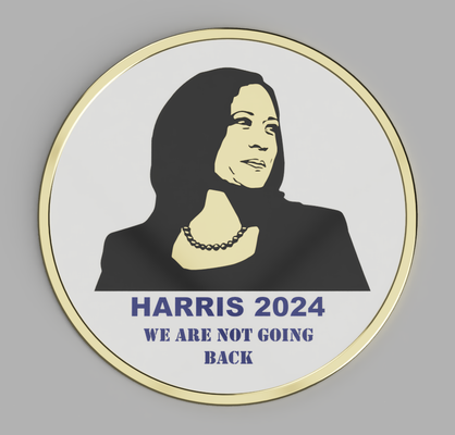 harris 2024 art gift keychain patriot president stencil trump usa vice signs logos 3d print model - Mito3D