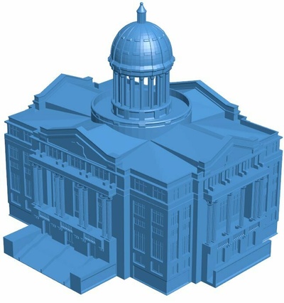 harris condado palacio justicia houston tx 3d modelo 3d print model - Mito3D