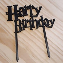 harry birtday - potter topper cake happy birthday 3d print model - Mito3D