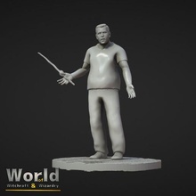 harry flagg - witchcraft & wizardry figure figurine funny human roleplay rpg wizard miniature male witch tabletop painter dnd role-playing pathfinder 3d print model - Mito3D