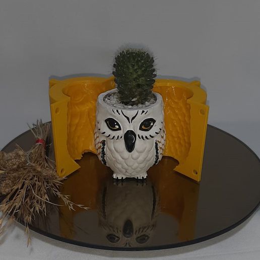 harry potier hibou moule pot ciment matera 3D print model - Mito3D