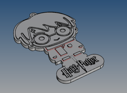 harry potter key rings toys 3d print model - Mito3D