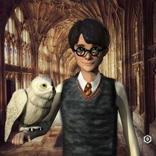 Harry vasaio arte Potter edvige Hogwarts Magia cartone animato 3d print model - Mito3D