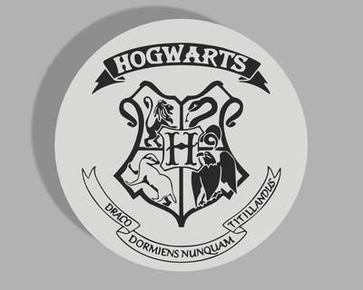 Harry Töpfer Hogwarts Logo Untersetzer 3d print model - Mito3D
