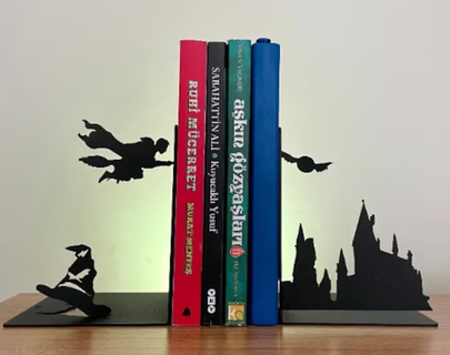 harry potter book holder bookend bookholder books bookends support 3d print model - Mito3D