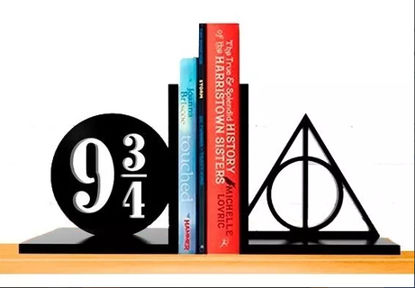 harry potter book holder bookend bookholder books bookends support 3d print model - Mito3D