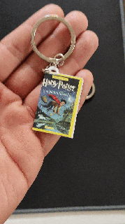 harry potter book keychains books hp hermione key rings 3d print model - Mito3D