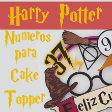 harry potter cake topper numbers 3d print model - Mito3D