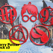 Harry vasaio Natale palle 5x pacco natale Potter geek inverno 3d print model - Mito3D