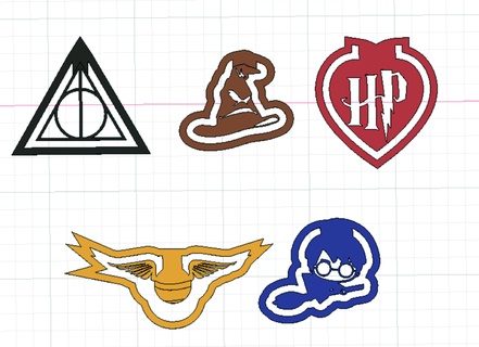 harry potter clips art paper clip nice geek stationery school office 3d print model - Mito3D