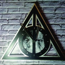 harry potter clock death relics 3d printing laser cutting home mall wall modern embellishment decoration cut print deathly hallows voldemort 3d print model - Mito3D