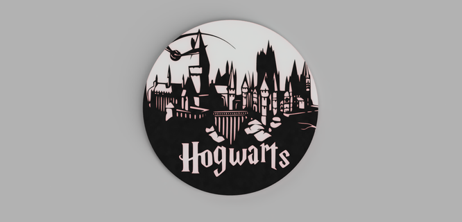 Harry vasaio sottobicchiere Hogwarts 3d print model - Mito3D