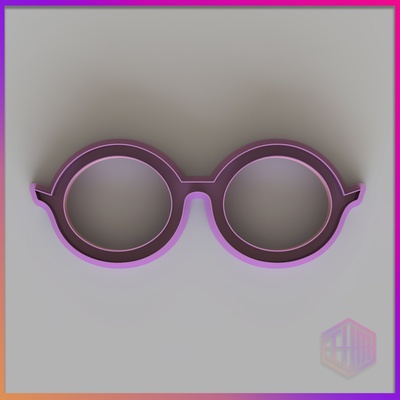 harry çömlekçi kurabiye kesici 2 gözlük kil kalıntılar of ölüm hogwarts miras semboller 3d print model - Mito3D