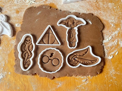 harry potter cookie cutter 9 pcs characters hogwarts legacy dobby dark magic mark 3d print model - Mito3D