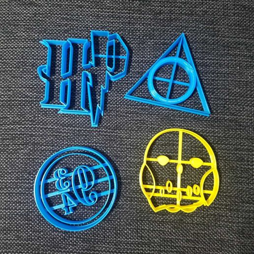 harry potter cutter set hp cutting cookie mass masses cake cakes cupcakes diy 3d cutters bakery porcelain ceramics clay pottery fondant ballina pastry bakers 3D print model - Mito3D