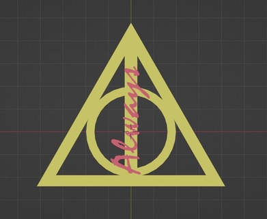 harry potter deathly hallows always sign keychain pendant 2 designs art movie 3d print model - Mito3D