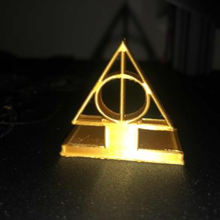harry potter deathly hallows phone stand gadget 3d print model - Mito3D