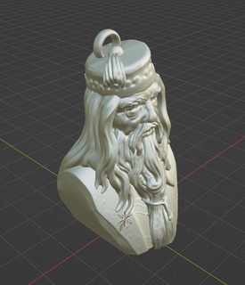 atormentar oleiro Dumbledore chaveiro arte 3d print model - Mito3D