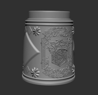 harry potter glass slytherin Home basin soda beer cane mug magic can holder 3d print model - Mito3D